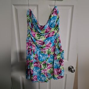 Colorful Tie-Dye Women's Swim Dress W/ Pockets!